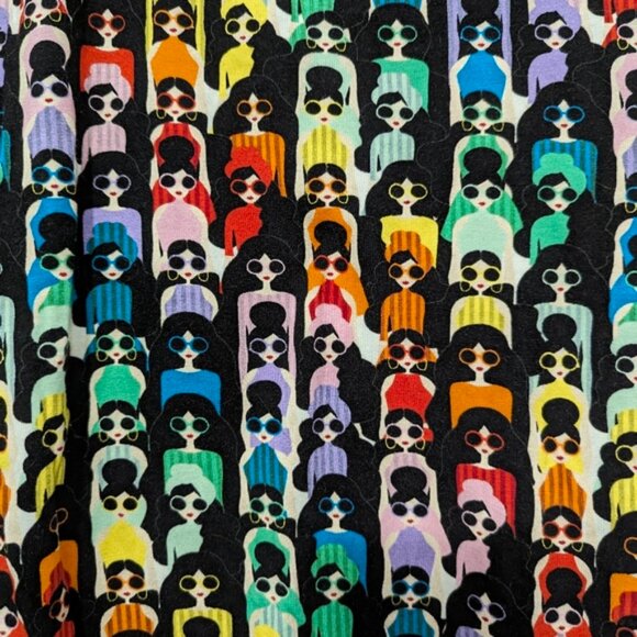 Alice and Olivia rainbow faces long sleeve crop top - Picture 2 of 3